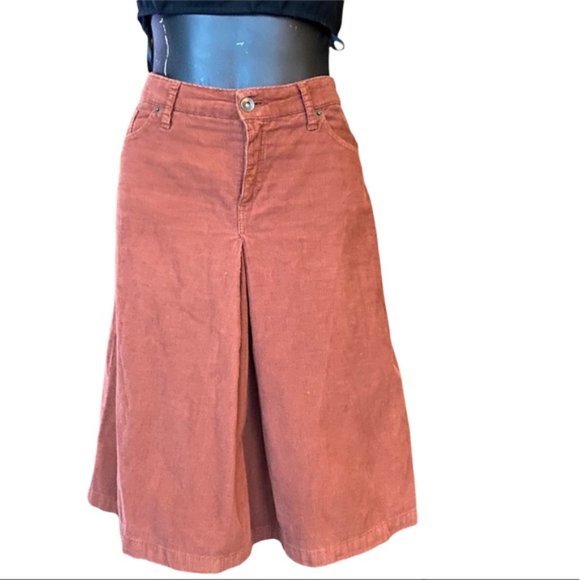 Zara Brown Corduroy A-line Skirt Size 8 - Picture 4 of 7